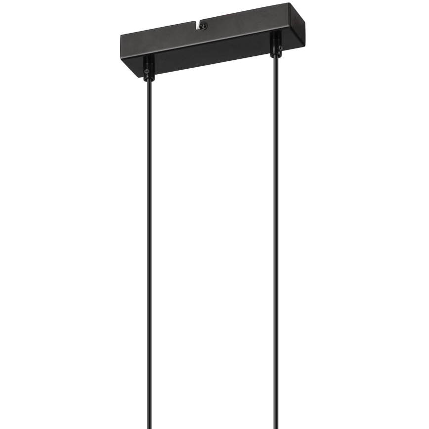 Hanglamp aan een koord FRIDA 2xE27/60W/230V zwart/bruin beuken